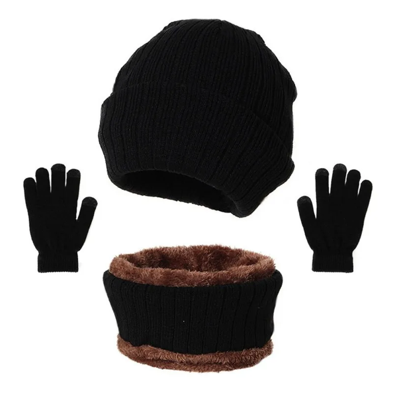 Winter Thermal Suit 3Pcs Knitted Beanie Scarf And Touch Screen Gloves Set Solid Color Warm Skull Cap Gifts For Men Women
Winter Thermal Suit 3Pcs Knitted Beanie Scarf And Touch Screen Gloves Set Solid Color Warm Skull Cap Gifts For Men Women