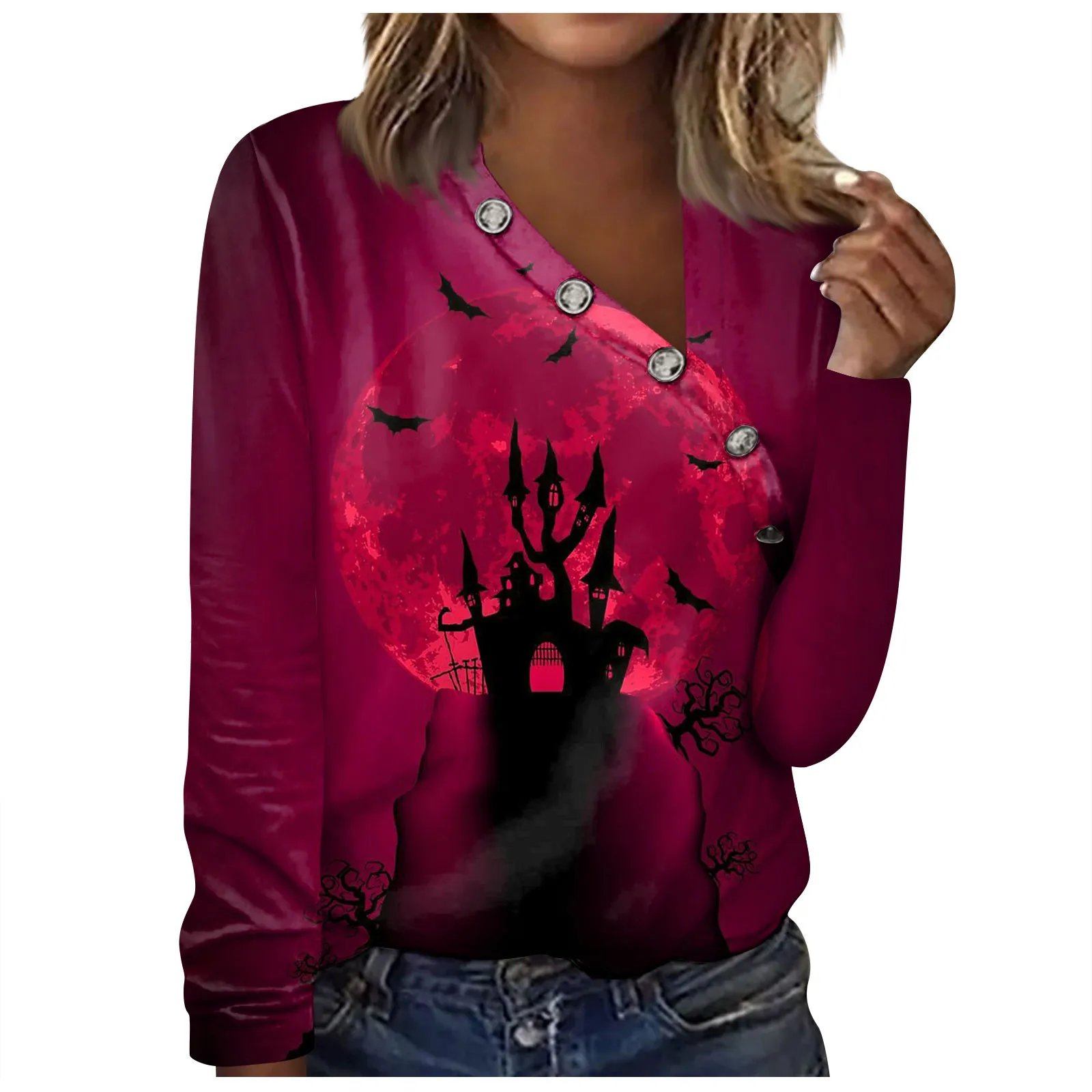 Женская толстовка, Уникальный Женский пуловер с V-образным вырезом, топы, модные женские свитшоты с длинными рукавами на Хэллоуин, новые толстовки и свитшоты
Женская толстовка, Уникальный Женский пуловер с V-образным вырезом, топы, модные женские свитшоты с длинными рукавами на Хэллоуин, новые толстовки и свитшоты