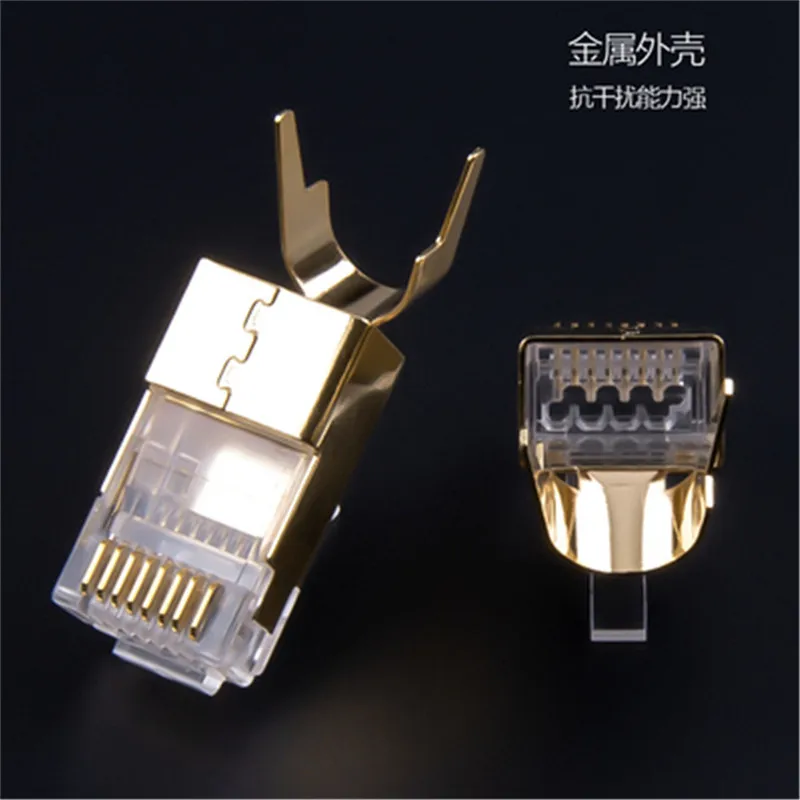 Разъем Ethernet Cat8 разъем RJ45 8P8C модульный с защитным экраном 1 5 мм фотоотверстие для