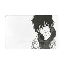 Haru-My Little Monster Comfortable Door Mat Rug Carpet Foot Pad Manga Animeboy Mylittlemonster Character Monochrome