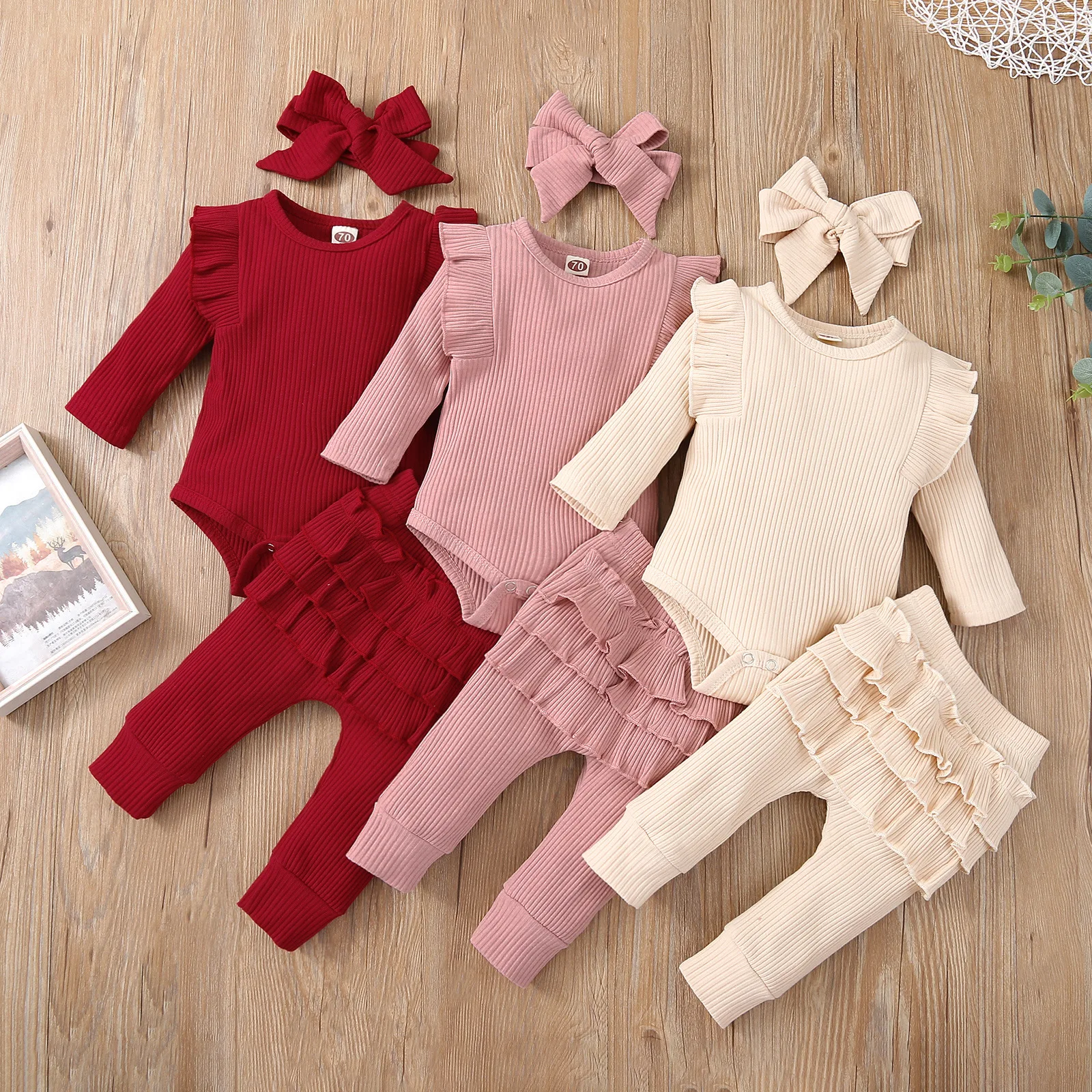 Newborn Infant Baby Girls Ruffle Romper Tops Leggings Pant Outfits Clothes Set Long Sleeve Fall solid Winter Clothing 0-24M
Newborn Infant Baby Girls Ruffle Romper Tops Leggings Pant Outfits Clothes Set Long Sleeve Fall solid Winter Clothing 0-24M