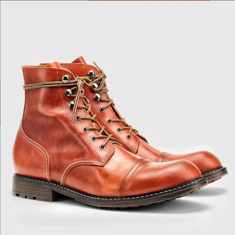 Мужские ботинки из натуральной кожи 2022, дизайнерские мужские Ботильоны ручной работы в стиле ретро, кожаные мотоциклетные ботинки
Мужские ботинки из натуральной кожи 2022, дизайнерские мужские Ботильоны ручной работы в стиле ретро, кожаные мотоциклетные ботинки