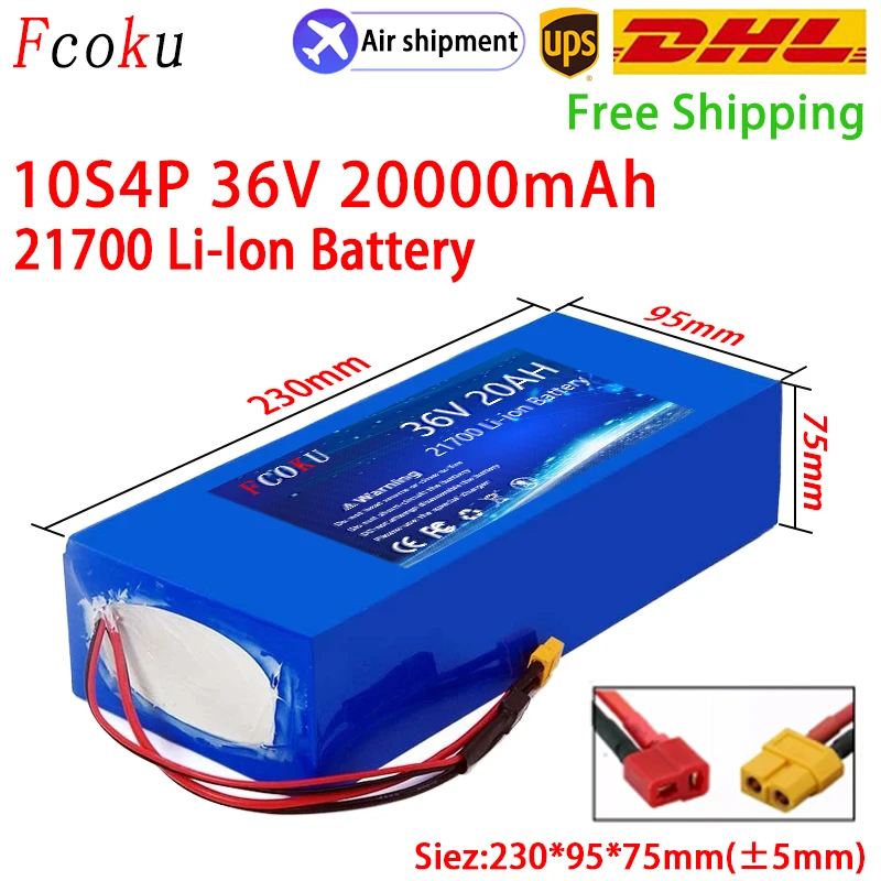 E-Bike 21700 Lithium Battery Pack 36V 20Ah-30Ah 10S4P 42V Electric Bicycle Scooter Motorcycle BMS 3000W High Power + 3A Charger
E-Bike 21700 Lithium Battery Pack 36V 20Ah-30Ah 10S4P 42V Electric Bicycle Scooter Motorcycle BMS 3000W High Power + 3A Charger