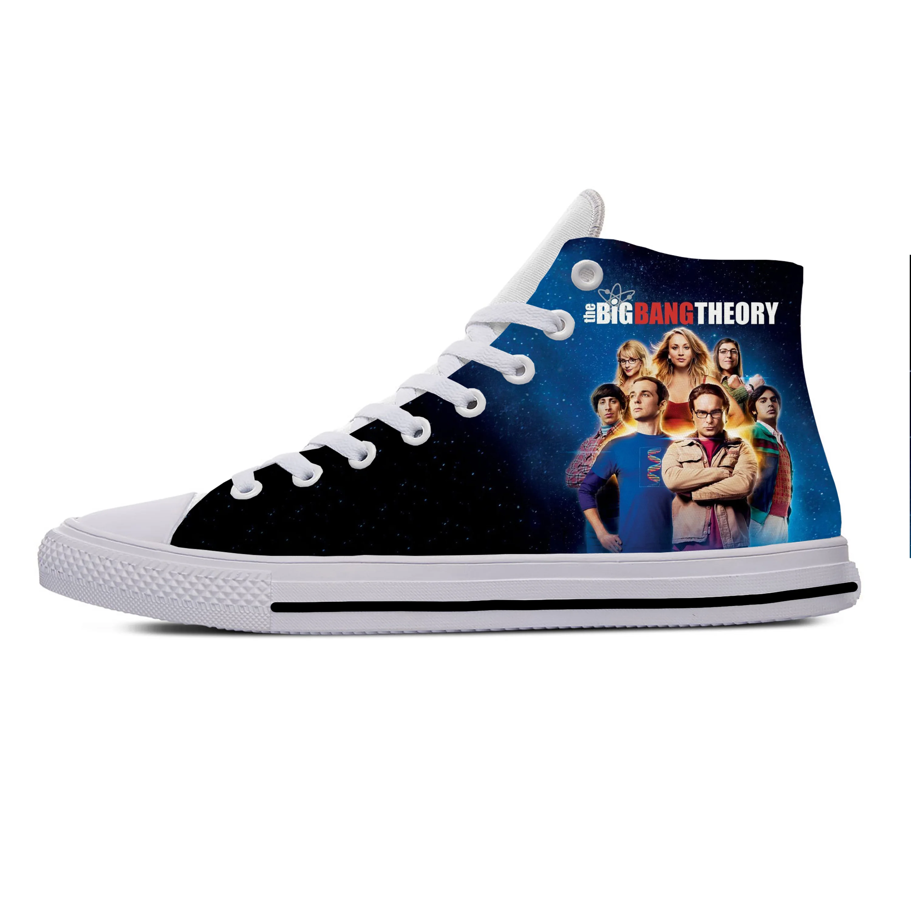 

The Big Bang Theory bazinga Sheldon Fashion Funny Casual Cloth Shoes High Top Lightweight Breathable 3D Print Men Women Sneakers