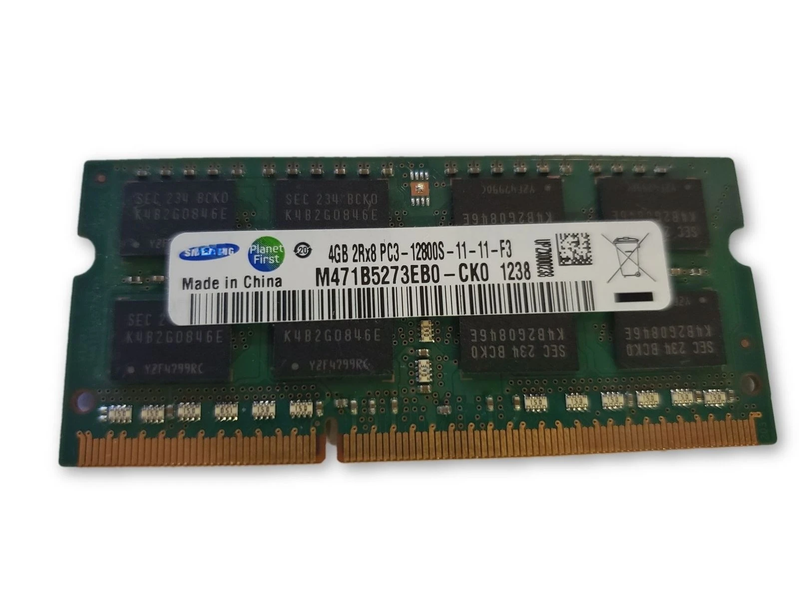 RAM 4GB PC3-12800S DDR3 1600 Laptop Internal Memory 4G M471B5273EB0-CK0