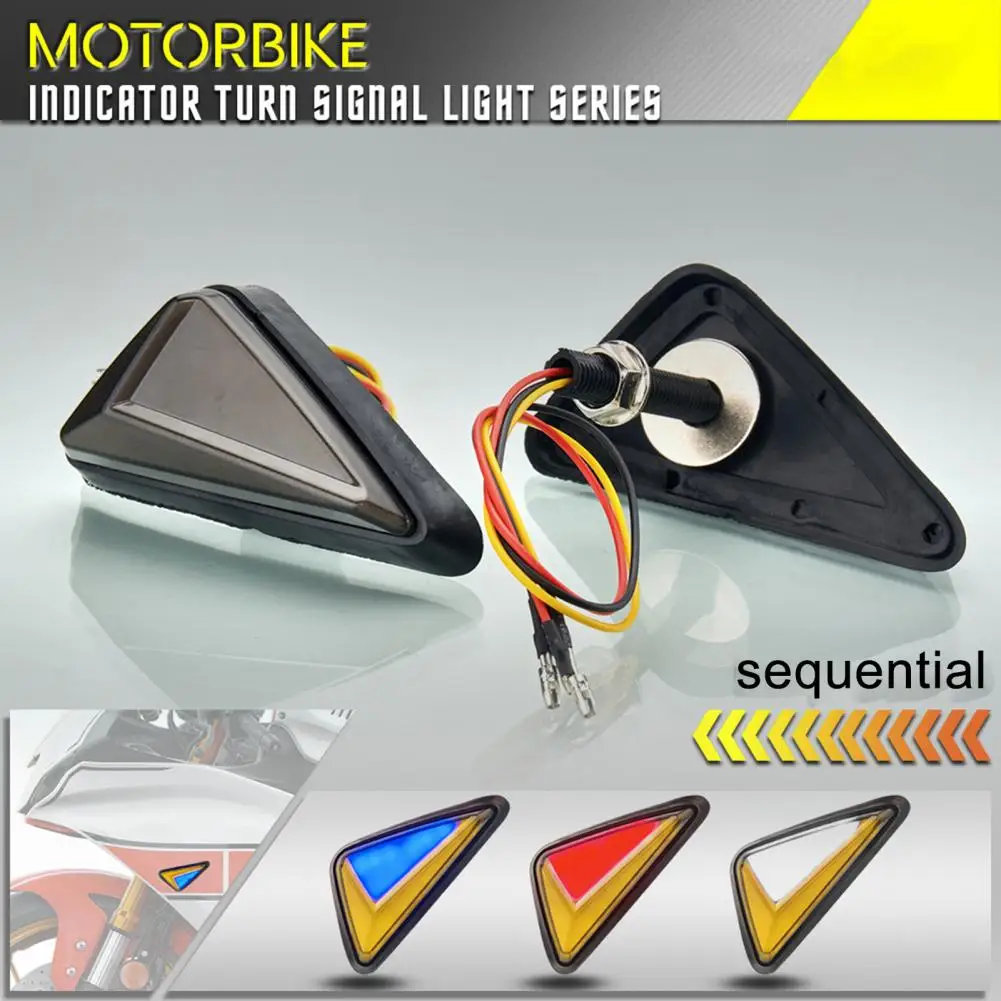 2Pcs Turn Light Easy Installation Water Flowing Triangle Motorcycle LED Turning Signal Light for Yamaha
2Pcs Turn Light Easy Installation Water Flowing Triangle Motorcycle LED Turning Signal Light for Yamaha