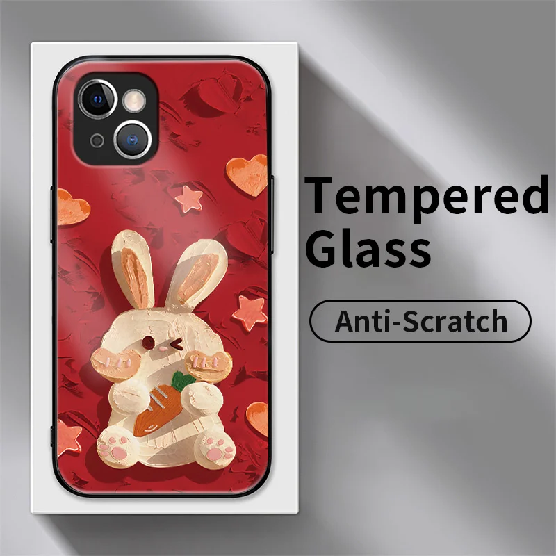 Radish Rabbit Phone Case for iPhone 13 13 Pro Max 13 Mini 5 5S 6 6S 7 8 Plus 5SE SE2 SE3 X XR XS Max Glass Case Cellphone Cover
Radish Rabbit Phone Case for iPhone 13 13 Pro Max 13 Mini 5 5S 6 6S 7 8 Plus 5SE SE2 SE3 X XR XS Max Glass Case Cellphone Cover