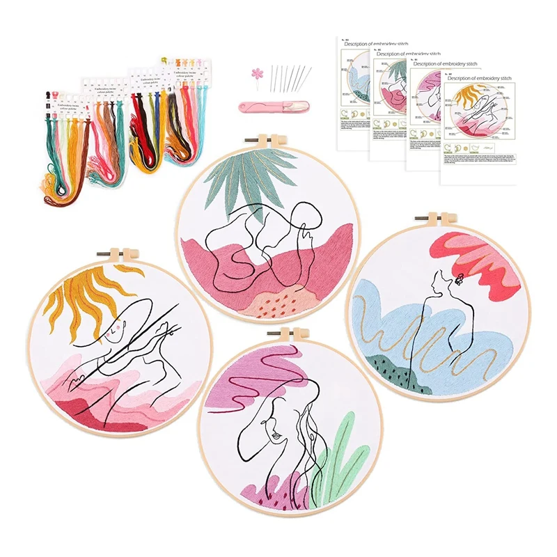 Набор для вышивания для начинающих, элегантный узор Peerless, наборы для вышивки крестиком, включая штампованную ткань для вышивки с нитями 
Набор для вышивания для начинающих, элегантный узор Peerless, наборы для вышивки крестиком, включая штампованную ткань для вышивки с нитями