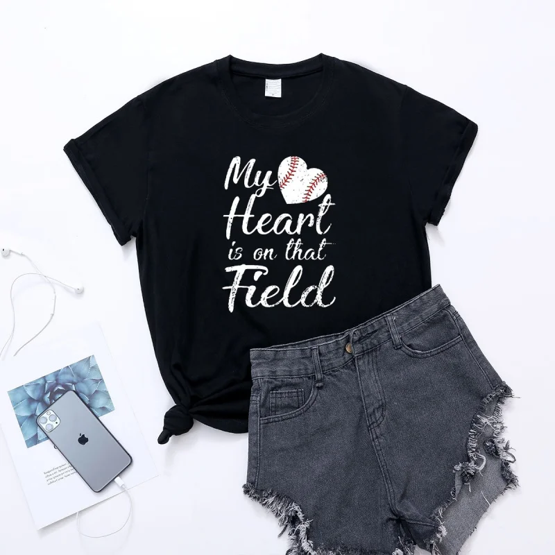 Large size loose letters printed my hear pattern baseball culture casual round neck women's T-shirt summer short-sleeved shirt
Large size loose letters printed my hear pattern baseball culture casual round neck women's T-shirt summer short-sleeved shirt