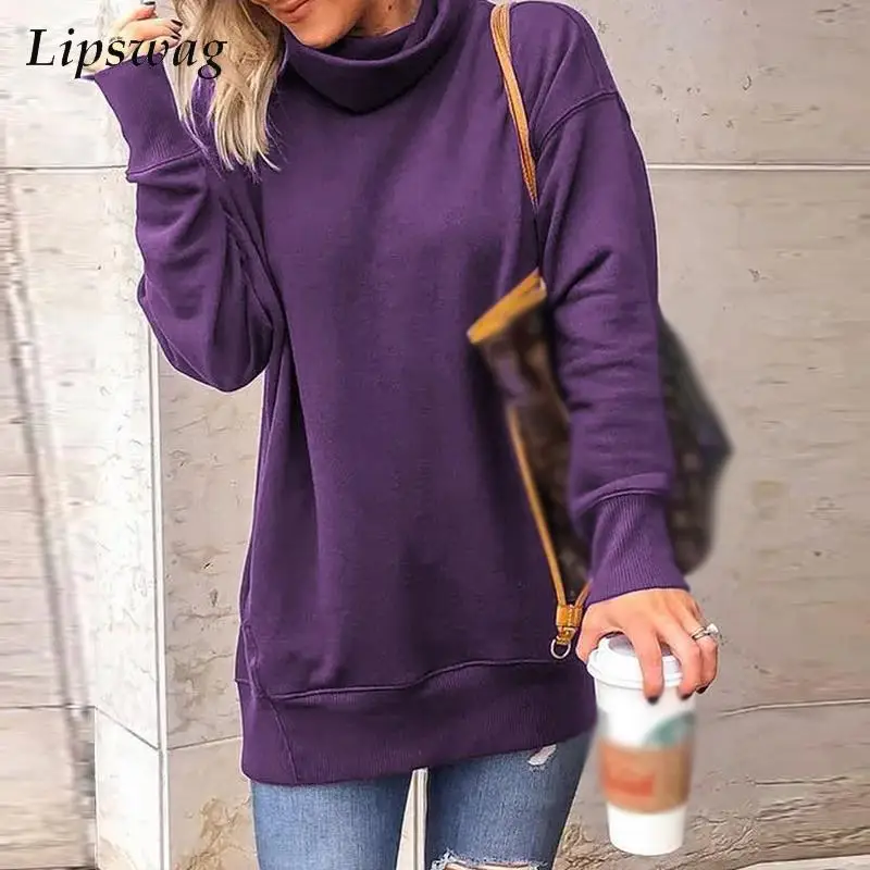 2022 Casual Turtleneck Women Tops Pullover Autumn Winter Long Sleeve Sweatshirt Female Harajuku Fashion Loose Hoodies Streetwear
2022 Casual Turtleneck Women Tops Pullover Autumn Winter Long Sleeve Sweatshirt Female Harajuku Fashion Loose Hoodies Streetwear