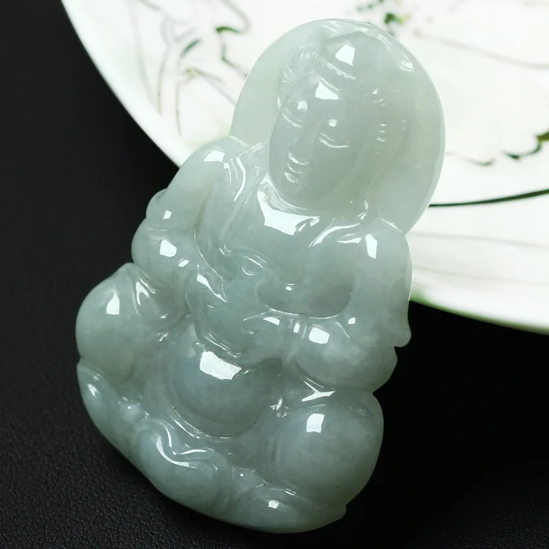 Myanmar Natural Jade Guanyin Pendant Men's Fashion Pendant Necklace for Keeping Safe
Myanmar Natural Jade Guanyin Pendant Men's Fashion Pendant Necklace for Keeping Safe
