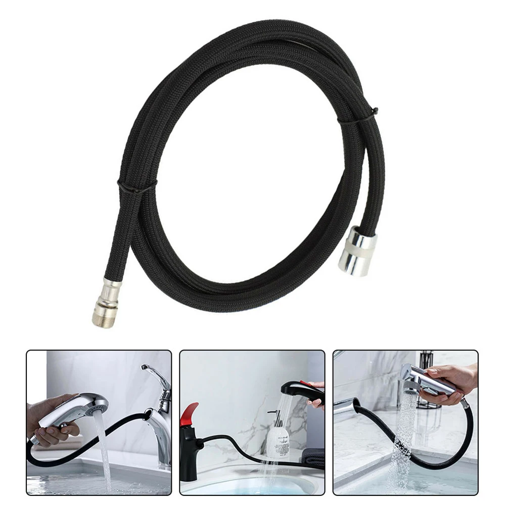 Faucet Pull Out Faucet Hose Black Nylon Braided Hose With Pull-Out Shower 150CM Replacement Hose For Pull Down Kitchen Basin Tap
Faucet Pull Out Faucet Hose Black Nylon Braided Hose With Pull-Out Shower 150CM Replacement Hose For Pull Down Kitchen Basin Tap