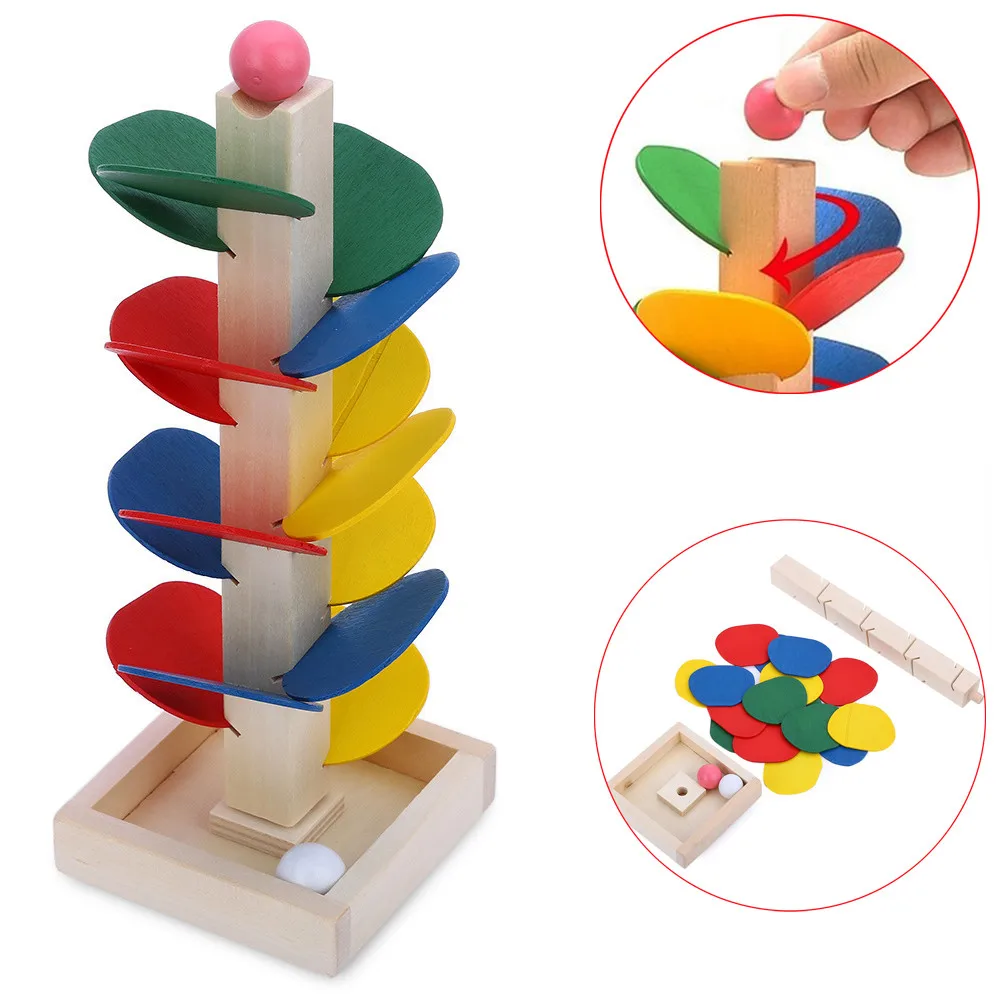 Children'S DIY Wooden Toys Color Building Blocks Leaves Tower Rolling Ball Running Track Game Toys Kids Educational Toys
Children'S DIY Wooden Toys Color Building Blocks Leaves Tower Rolling Ball Running Track Game Toys Kids Educational Toys