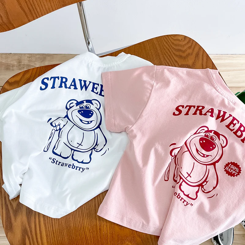 Summer Casual Fashion Trend Simple New Bear Letter Round Neck T-shirt Printed Children's Clothing
Summer Casual Fashion Trend Simple New Bear Letter Round Neck T-shirt Printed Children's Clothing