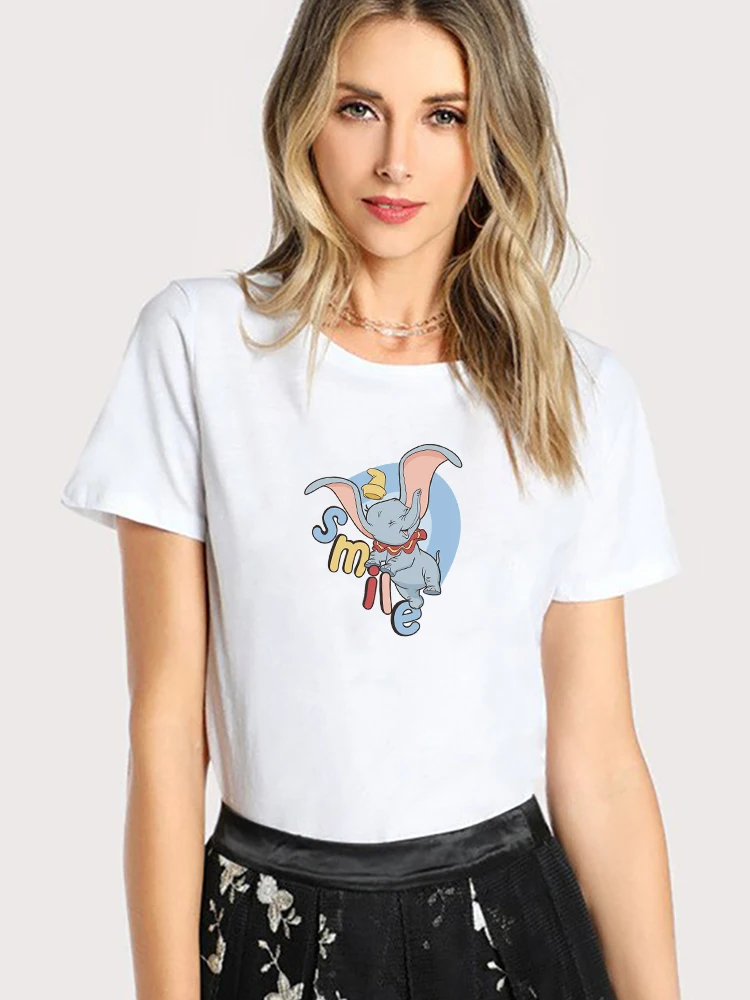 Smile Dumbo Disney Camiseta Mujer Kawaii Harajuku Soft Girl Aesthetic Tops Short Sleeve Fashion Women T-shirts Dropshipping
Smile Dumbo Disney Camiseta Mujer Kawaii Harajuku Soft Girl Aesthetic Tops Short Sleeve Fashion Women T-shirts Dropshipping