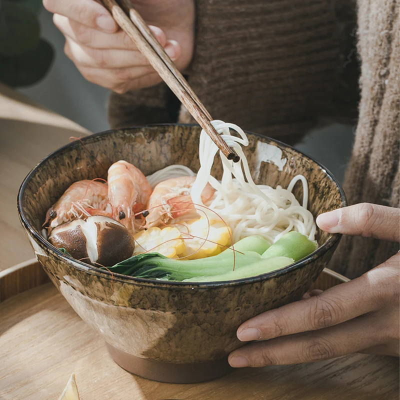 Japanese noodle bowl ceramic household big soup bowl hat bowl salad bowl noodle bowl Chinese retro ceramic bowl
Japanese noodle bowl ceramic household big soup bowl hat bowl salad bowl noodle bowl Chinese retro ceramic bowl