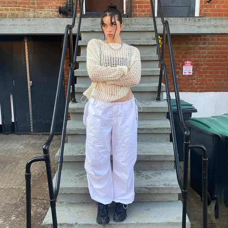Casual Wide Leg Womens Sweatpants Baggy White Loose Cargo Pants Low Waist Drawstring Trousers Joggers Hippie Streetwear
Casual Wide Leg Womens Sweatpants Baggy White Loose Cargo Pants Low Waist Drawstring Trousers Joggers Hippie Streetwear