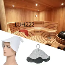 1PC Felt Head Protection Bath Anti Heat Free Size Russian Style Shower Cap Sauna Hat Wholesale 24 X 22cm