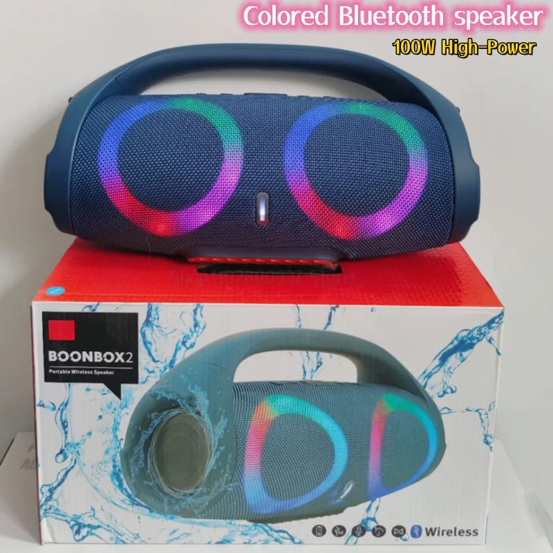 Caixa De Som 100W High-Power HIFI Sound Effect Portable 360 Stereo Surround RGB Light Effect Subwoofer Bluetooth Speaker Boombox 
Caixa De Som 100W High-Power HIFI Sound Effect Portable 360 Stereo Surround RGB Light Effect Subwoofer Bluetooth Speaker Boombox