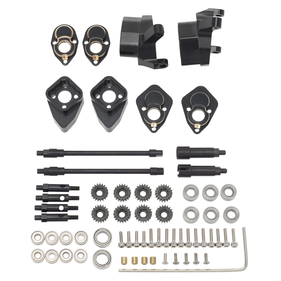 Набор латунных передних и задних портальных осей для Axial SCX24 Gladiator JLU Bronco C10 Deadbolt 1/24 детали для радиоуправляемого гусеничного автомобиля 
Набор латунных передних и задних портальных осей для Axial SCX24 Gladiator JLU Bronco C10 Deadbolt 1/24 детали для радиоуправляемого гусеничного автомобиля