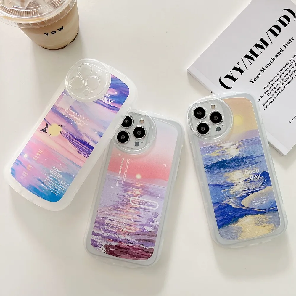 Cartoon big eye seaside sunset oil painting soft For iphone XS X XR XSMAX 7 8 Plus SE 2022 14 13 12 11 Pro ProMax Cases Cover
Cartoon big eye seaside sunset oil painting soft For iphone XS X XR XSMAX 7 8 Plus SE 2022 14 13 12 11 Pro ProMax Cases Cover