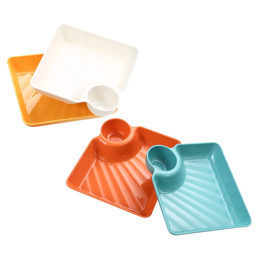 4Pcs Platter with Dipping Saucer Condiment Dish Seasoning Plate Appetizer Dish Condiment Plate Sauce Dish
4Pcs Platter with Dipping Saucer Condiment Dish Seasoning Plate Appetizer Dish Condiment Plate Sauce Dish