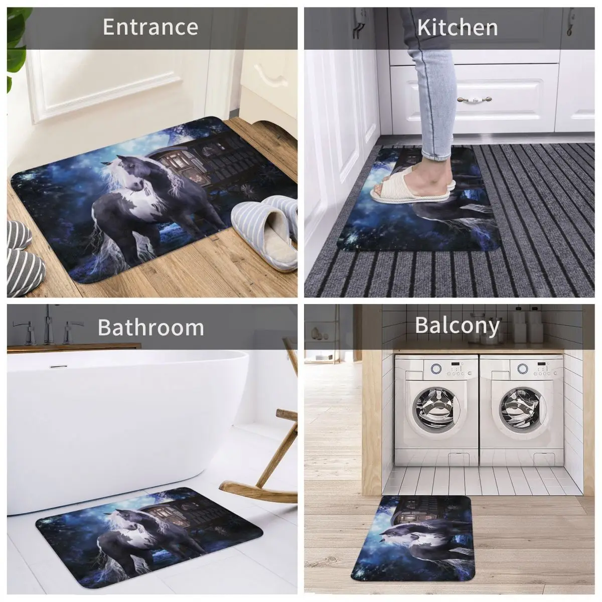 Bath Mat Gypsy Dreams Decor Equine Hill Animal Horse 3D Rug Carpet Doormat Non-slip Entrance Living Room Home Kitchen Bathroom
Bath Mat Gypsy Dreams Decor Equine Hill Animal Horse 3D Rug Carpet Doormat Non-slip Entrance Living Room Home Kitchen Bathroom