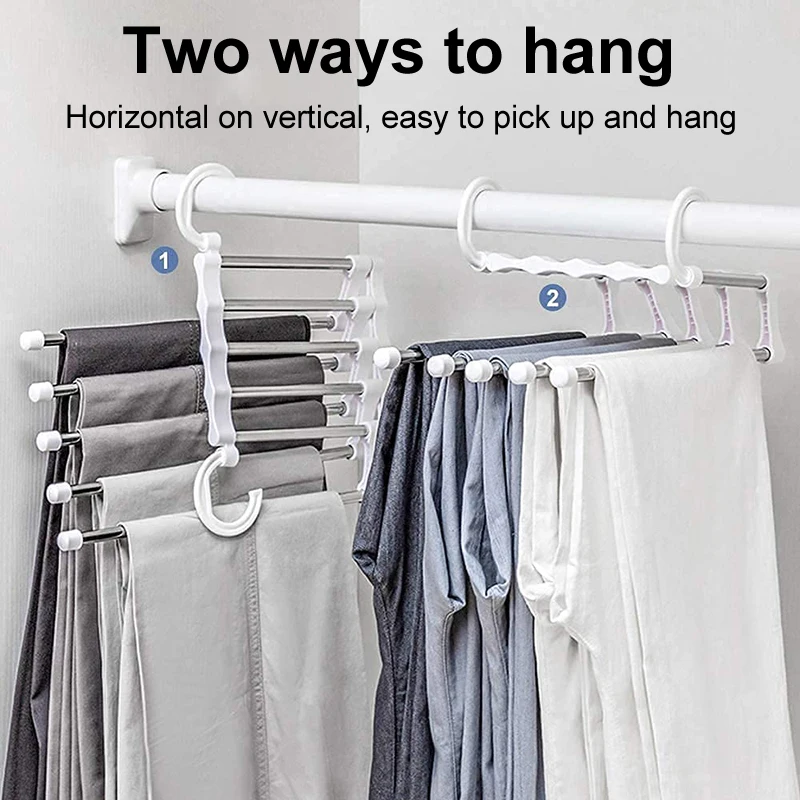 Многофункциональная регулируемая полка для брюк, 5 в 1 
Многофункциональная регулируемая полка для брюк, 5 в 1