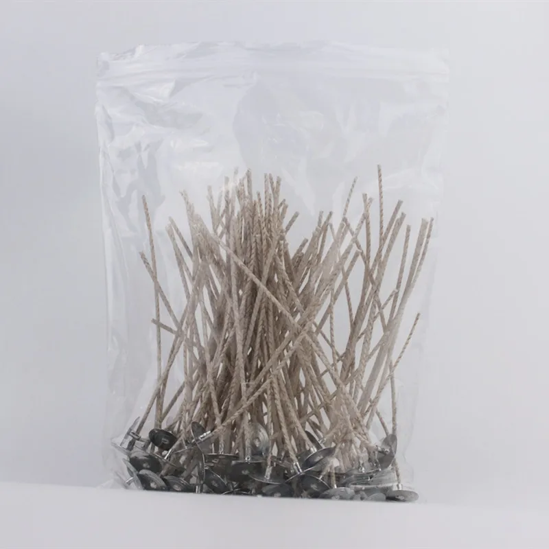 

300pcs 15cm Candle Wick Tightly Woven Large Base Burning Smokeless Flame Stabilized Soybean Wax Core