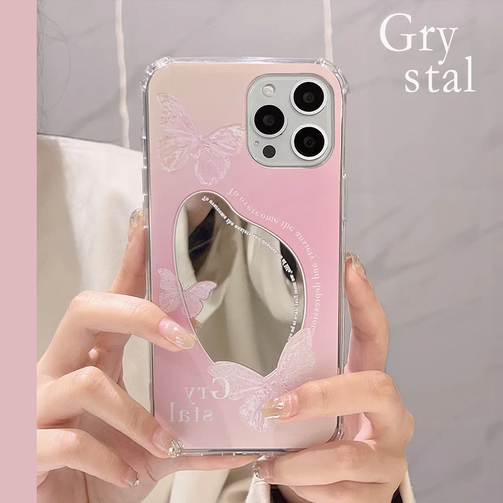 ins Cute Girl Pink Butterfly Mirror Phone Case For iPhone 12 13 11 Pro Max X Xs Xr 7 8 Plus Anti-fall Transparent Cases Cover
ins Cute Girl Pink Butterfly Mirror Phone Case For iPhone 12 13 11 Pro Max X Xs Xr 7 8 Plus Anti-fall Transparent Cases Cover