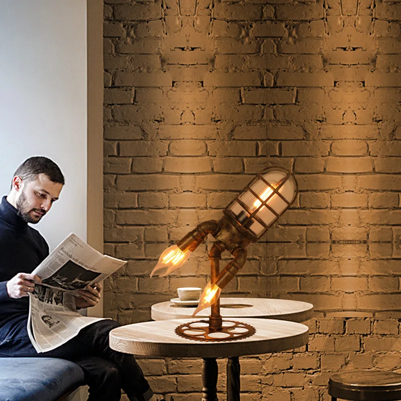 Винтажный светильник в виде ракеты, стимпанк, промышленный настольный ночник, прикроватный светильник для пространства, для влюбленных, ба... 
Винтажный светильник в виде ракеты, стимпанк, промышленный настольный ночник, прикроватный светильник для пространства, для влюбленных, ба...