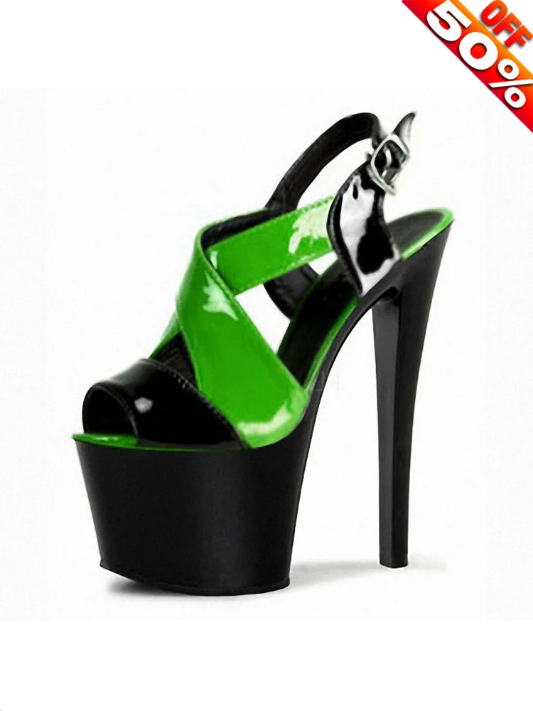 7 inches Trend paint sandals Sexy Mixed colors Fish mouth 17CM Buckle strap Queen High heeled shoes Nightclub Cross dressing Hot 
7 inches Trend paint sandals Sexy Mixed colors Fish mouth 17CM Buckle strap Queen High heeled shoes Nightclub Cross dressing Hot