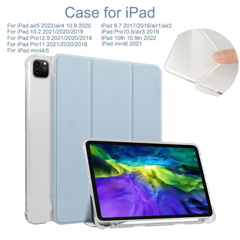 Case For iPad Pro 11 2022 for iPad Air 4 Air 5 Case iPad 10th Generation Case 7th 8th 9th Gen 2022 TPU Cover With Pencil Holder
Case For iPad Pro 11 2022 for iPad Air 4 Air 5 Case iPad 10th Generation Case 7th 8th 9th Gen 2022 TPU Cover With Pencil Holder