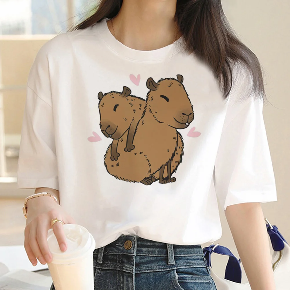 Capybara t-shirts women Japanese manga top female harajuku 2000s streetwear clothes
Capybara t-shirts women Japanese manga top female harajuku 2000s streetwear clothes