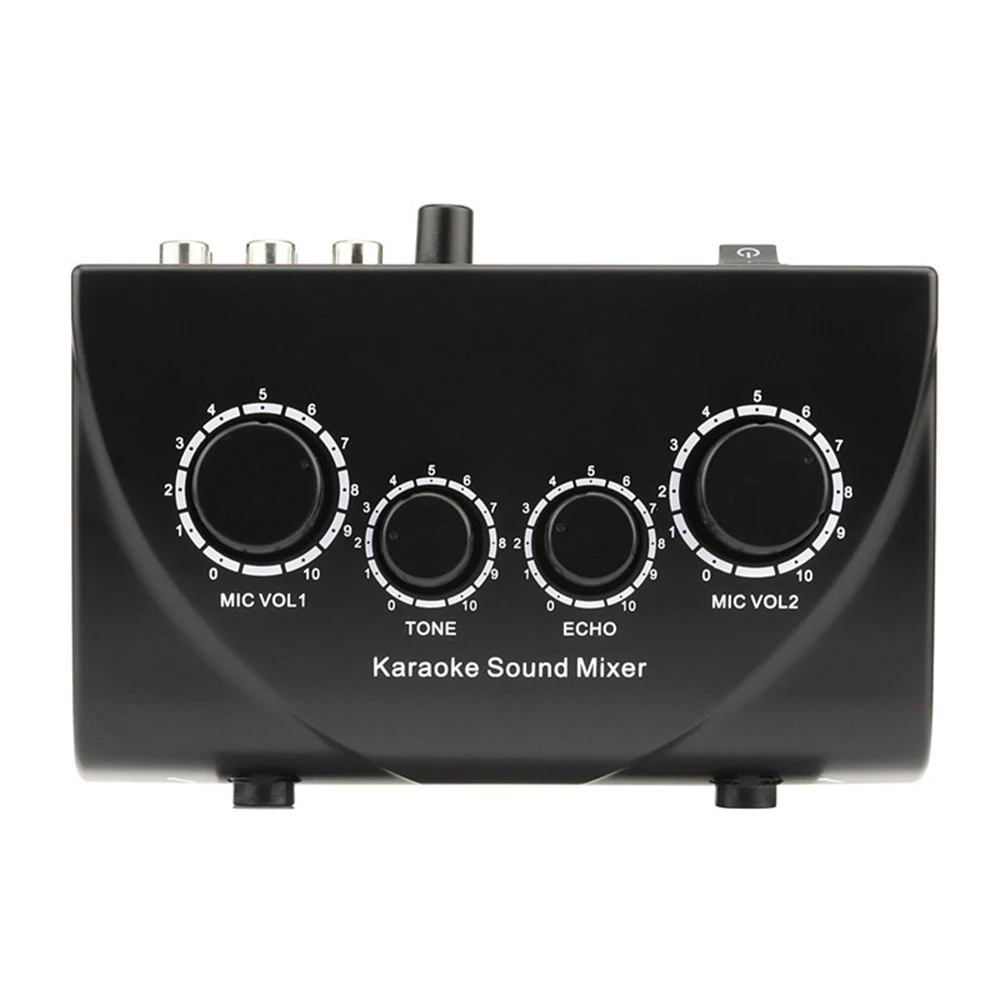 Portable Mini Digital Dual Mic Inputs Audio Sound Mixer For Amplifier & Microphone Karaoke Ok Mixer Black Eu/US Plug
Portable Mini Digital Dual Mic Inputs Audio Sound Mixer For Amplifier & Microphone Karaoke Ok Mixer Black Eu/US Plug