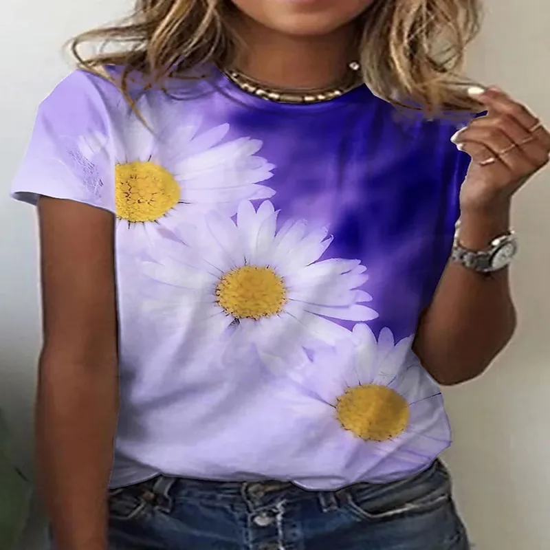 Women's Summer Mesh Top 3D Printed T-shirt With Sunflower Flowers Baggy Harajuku Style Women Pulovers Summer Women's Clothing
Women's Summer Mesh Top 3D Printed T-shirt With Sunflower Flowers Baggy Harajuku Style Women Pulovers Summer Women's Clothing