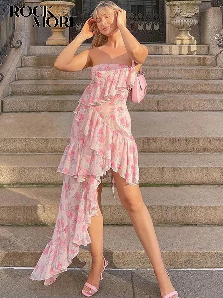 Rockmore Irregular Ruffle Print Slip Dresses Y2K Chiffon Floral Sexy Tube Dress Women Sleeveless Vacation Party Robes Summer
Rockmore Irregular Ruffle Print Slip Dresses Y2K Chiffon Floral Sexy Tube Dress Women Sleeveless Vacation Party Robes Summer