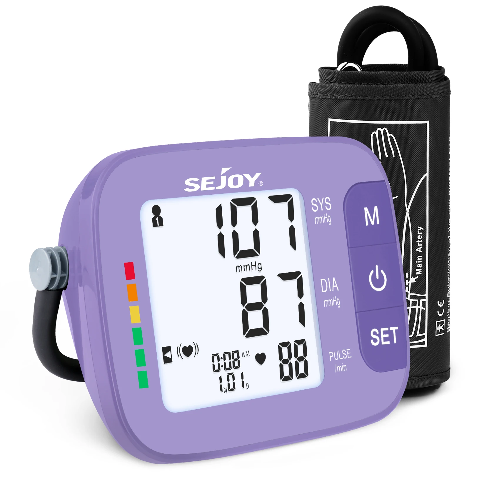 Arm Blood Pressure Monitor Purple Upper Automatic BP Cuff Machine with Backlit Display Portable BP Sphygmomanometer Arterial
Arm Blood Pressure Monitor Purple Upper Automatic BP Cuff Machine with Backlit Display Portable BP Sphygmomanometer Arterial