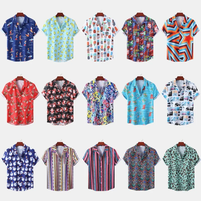 2022European and American Flower Shirt Hawaii Beach Cuban Collar Ice Silk Digital Printing Short Sleeve Flower Shirt Combination
2022European and American Flower Shirt Hawaii Beach Cuban Collar Ice Silk Digital Printing Short Sleeve Flower Shirt Combination