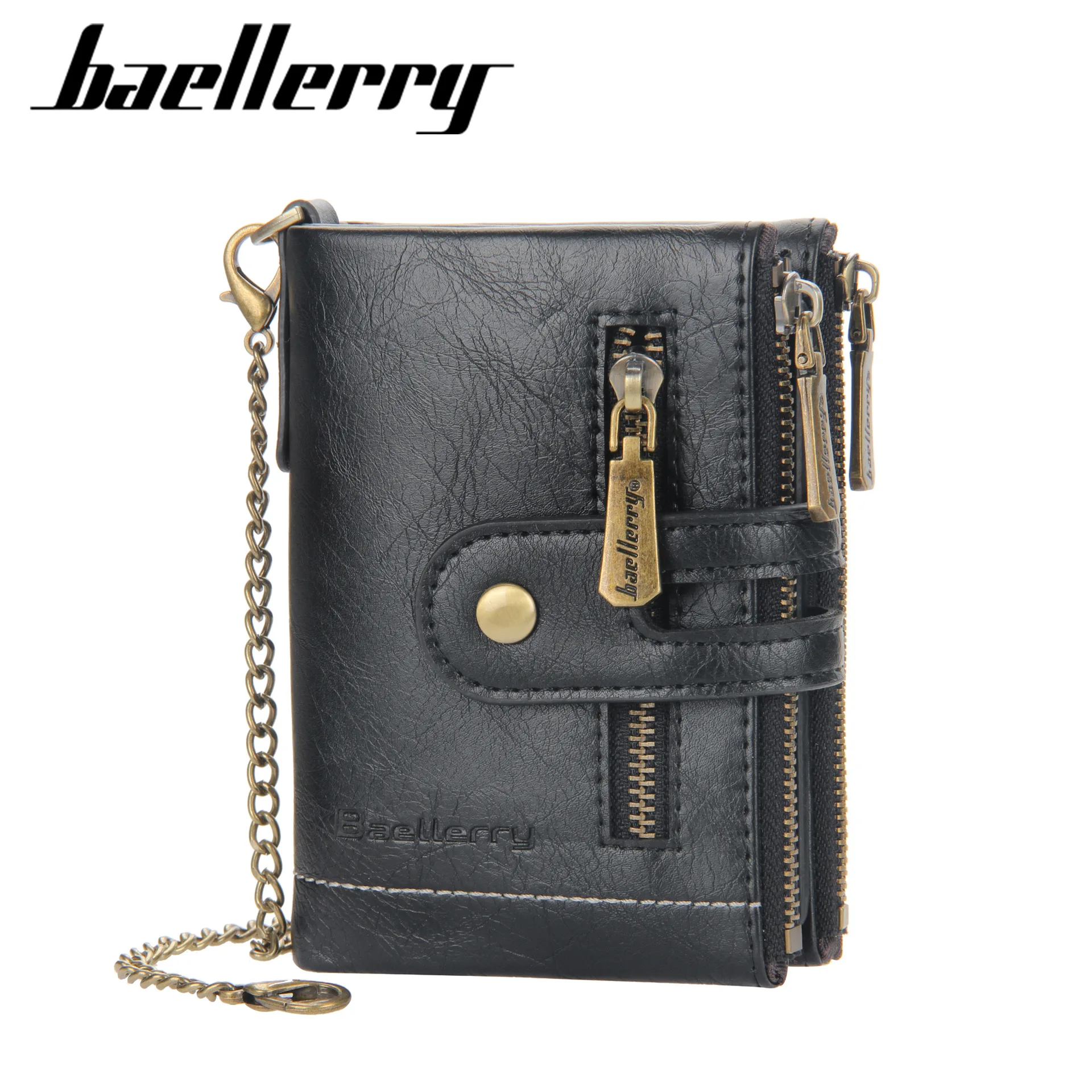 New Men Wallets PU Leather Short Card Holder Chain Luxury Brand Men's Purse High Quality Classic Retro Male Wallet
New Men Wallets PU Leather Short Card Holder Chain Luxury Brand Men's Purse High Quality Classic Retro Male Wallet