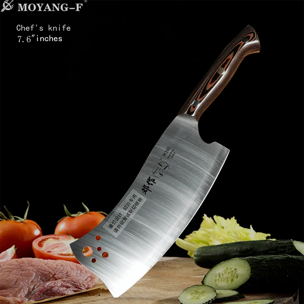 Kitchen Meat Cleaver Laser Composite M390 Steel 7.6 Inch Chef Knife, Beef Knife Cutter Slicing Utility Knife G10 Handle
Kitchen Meat Cleaver Laser Composite M390 Steel 7.6 Inch Chef Knife, Beef Knife Cutter Slicing Utility Knife G10 Handle