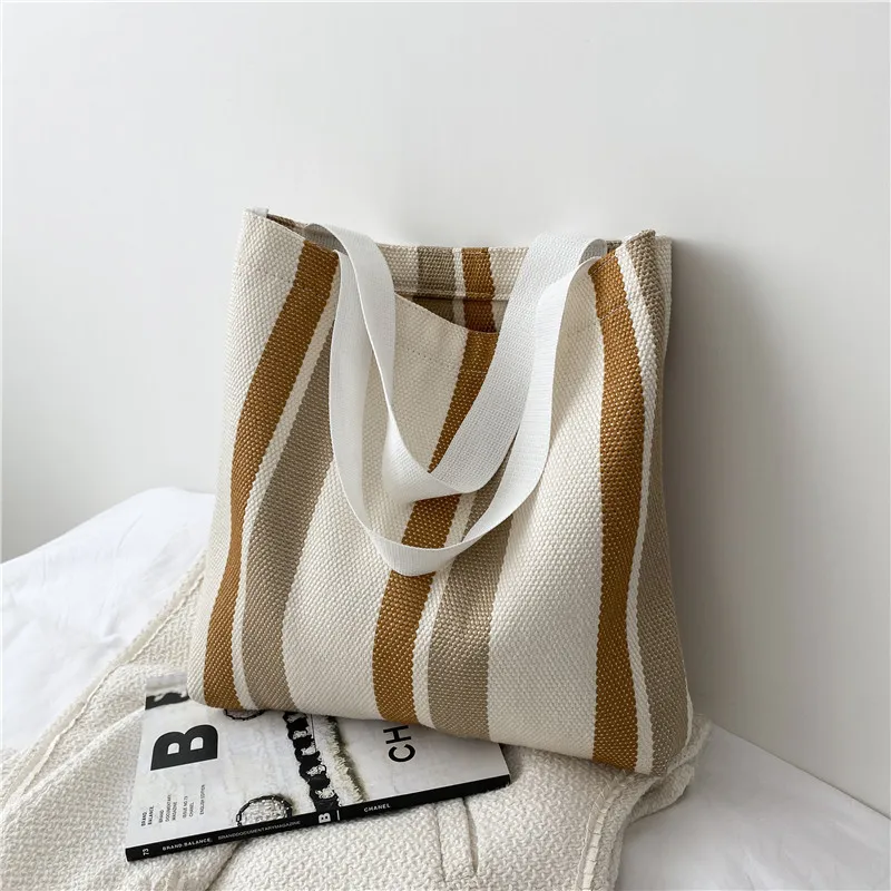 2023 Women's Bag Simple Retro Striped Canvas Purses and Handbags Large Capacity Shoulder Bag
2023 Women's Bag Simple Retro Striped Canvas Purses and Handbags Large Capacity Shoulder Bag