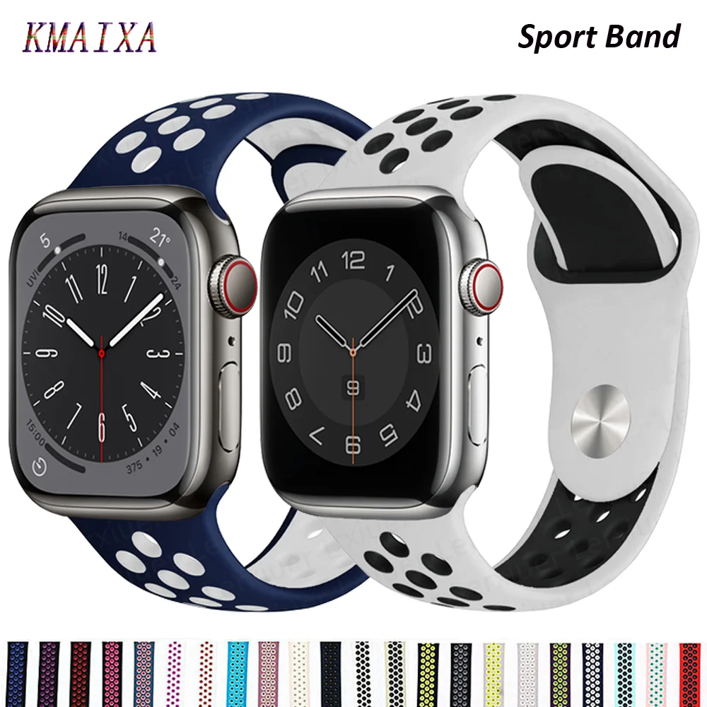 Ремешок силиконовый для Apple Watch band 45 мм 44 мм 40 мм 41 мм 49 мм 42 мм 38 мм 44 40 мм, браслет correa iWatch series 7 4 3 6 se 8 Ultra
Ремешок силиконовый для Apple Watch band 45 мм 44 мм 40 мм 41 мм 49 мм 42 мм 38 мм 44 40 мм, браслет correa iWatch series 7 4 3 6 se 8 Ultra