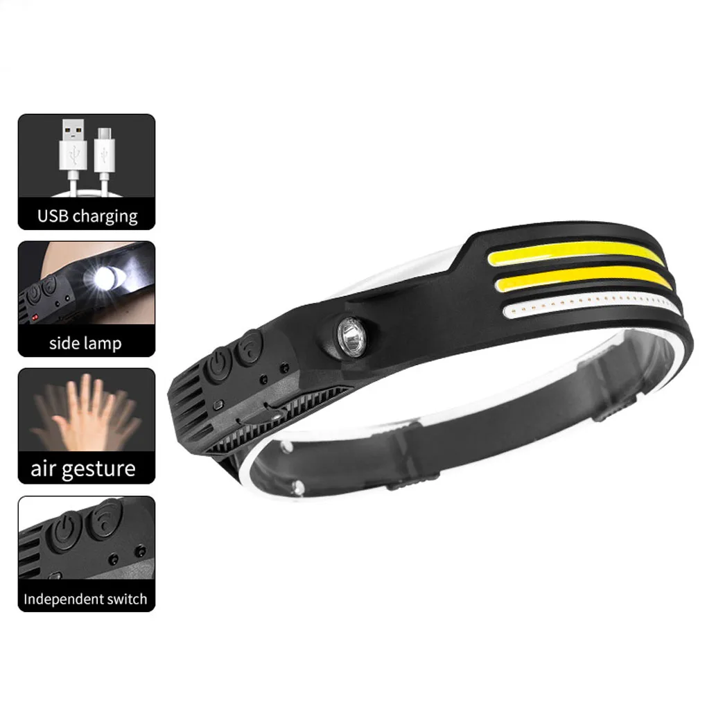 350lm High Brightness Induction Headlamp Head Torch IPX4 Waterproof Running Jogging Headlight Outdoor Equipment White Yellow
350lm High Brightness Induction Headlamp Head Torch IPX4 Waterproof Running Jogging Headlight Outdoor Equipment White Yellow