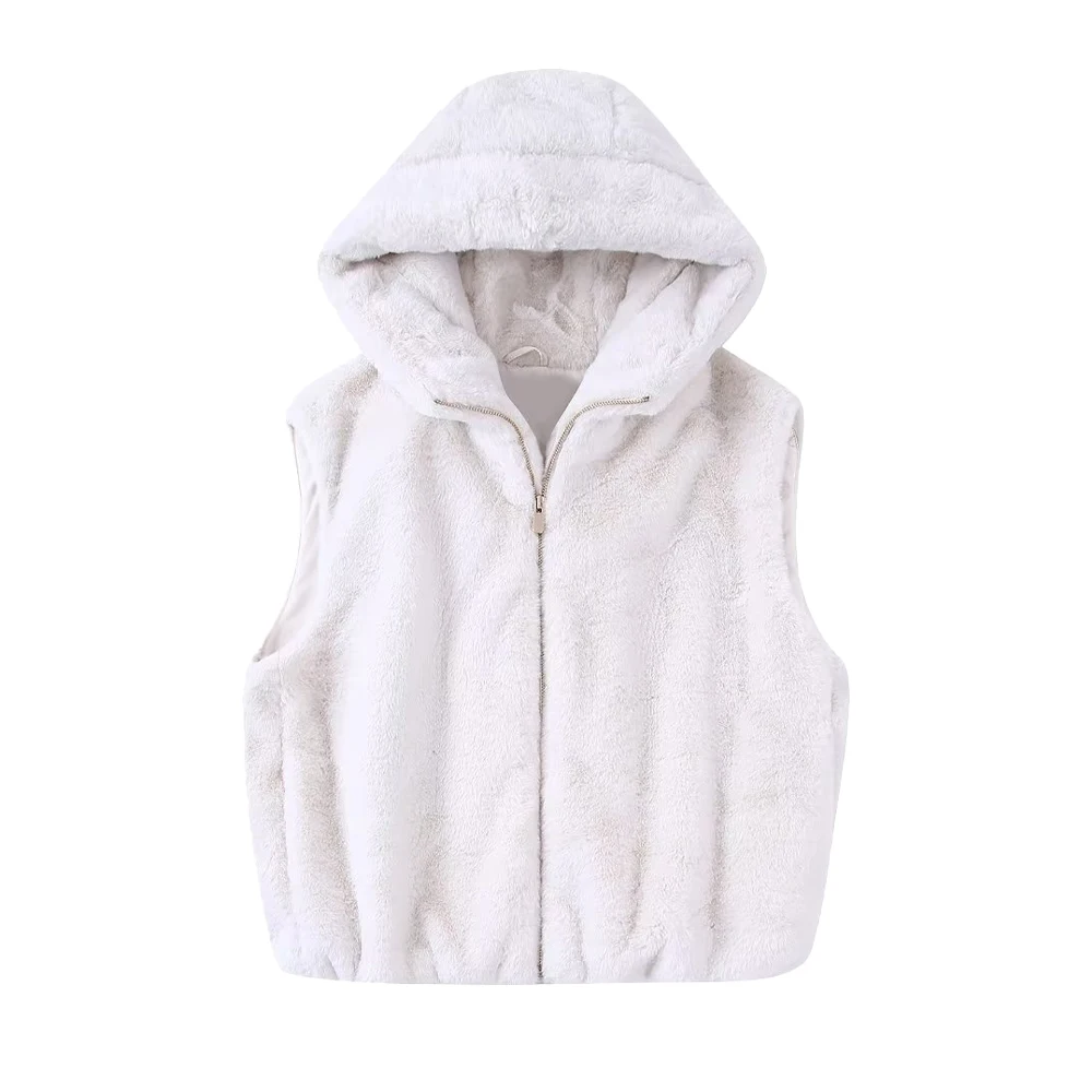 WOMEN TRAF New 2022 Autumn Winter Faux Fur Effect Hooded Vest Loose Sleeveless Chic Temperament Female Retro Jackets 6318238
WOMEN TRAF New 2022 Autumn Winter Faux Fur Effect Hooded Vest Loose Sleeveless Chic Temperament Female Retro Jackets 6318238