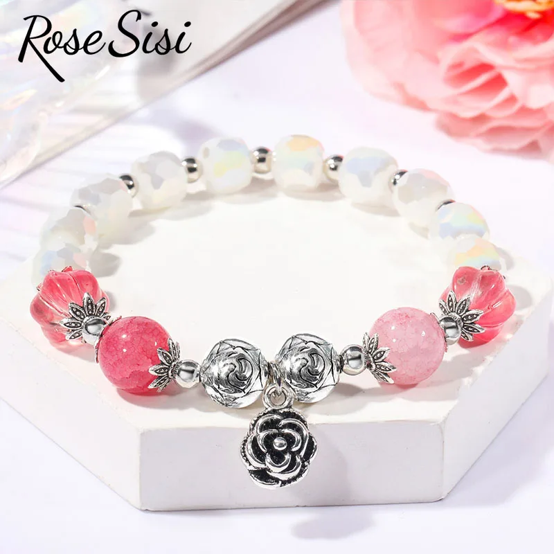Korean style fresh charm bracelet for women natural opal crystal bracelets Elastic rope handmade jewelry for women present
Korean style fresh charm bracelet for women natural opal crystal bracelets Elastic rope handmade jewelry for women present