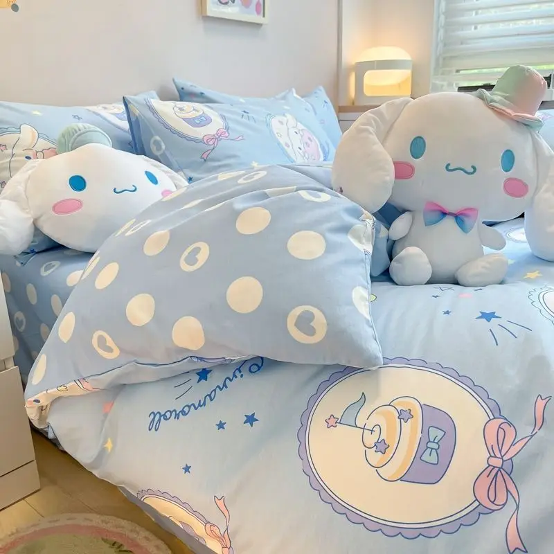 Sanrios Kitty Cat Cartoon Kuromi Bedding Cinnamoroll Pillowcase Bed Sheets Sheet Pillowcase Four-Piece Set Soft Cotton Household
Sanrios Kitty Cat Cartoon Kuromi Bedding Cinnamoroll Pillowcase Bed Sheets Sheet Pillowcase Four-Piece Set Soft Cotton Household