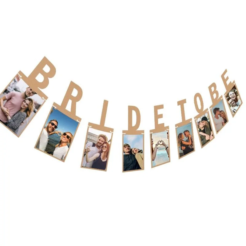 

Rustic Bride To Be Photo Banner Props Garland for Wedding Bridal Shower Decoration Hen Night Gift Bachelorette Party Supplies