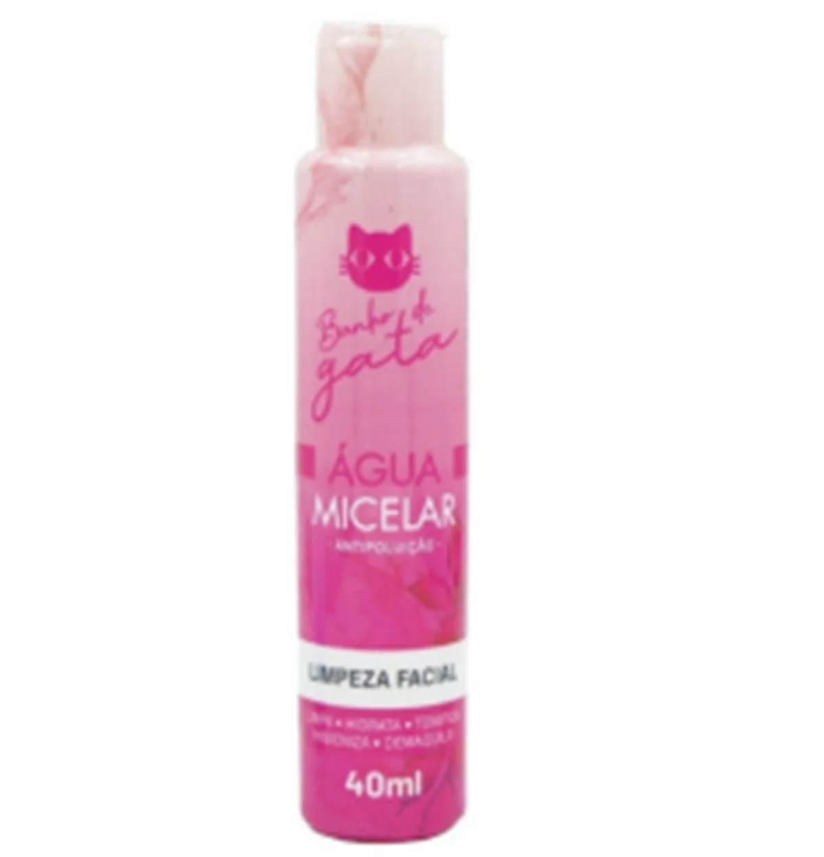Agua Micelar Limpeza Facial ANTIPOLUICAO Banho de Gata 40ml 
Agua Micelar Limpeza Facial ANTIPOLUICAO Banho de Gata 40ml