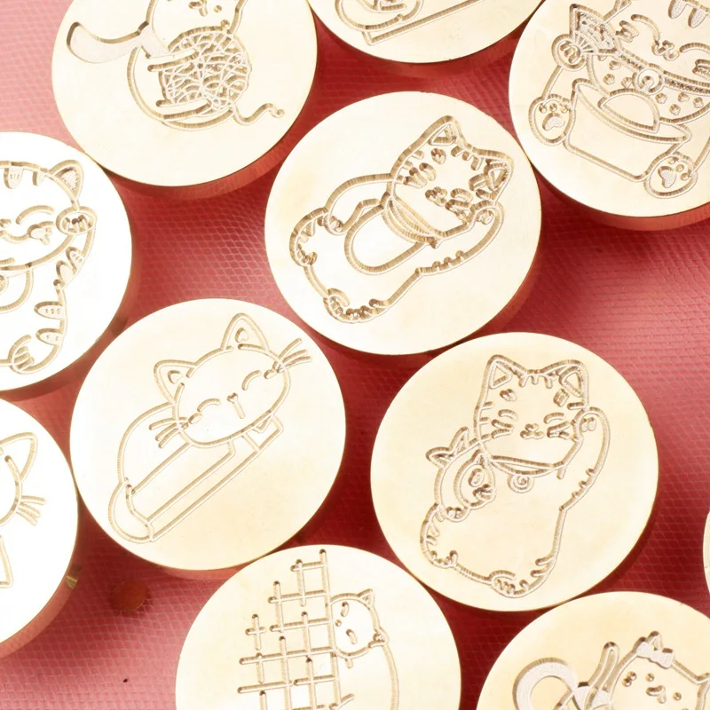 Cat Stamps Cute Kitty Wax Steel Stamp Set Fire Paint Seal Cuddly Pets Collection Series Envelope Mouth Scrapbooking 2023 New 
Cat Stamps Cute Kitty Wax Steel Stamp Set Fire Paint Seal Cuddly Pets Collection Series Envelope Mouth Scrapbooking 2023 New